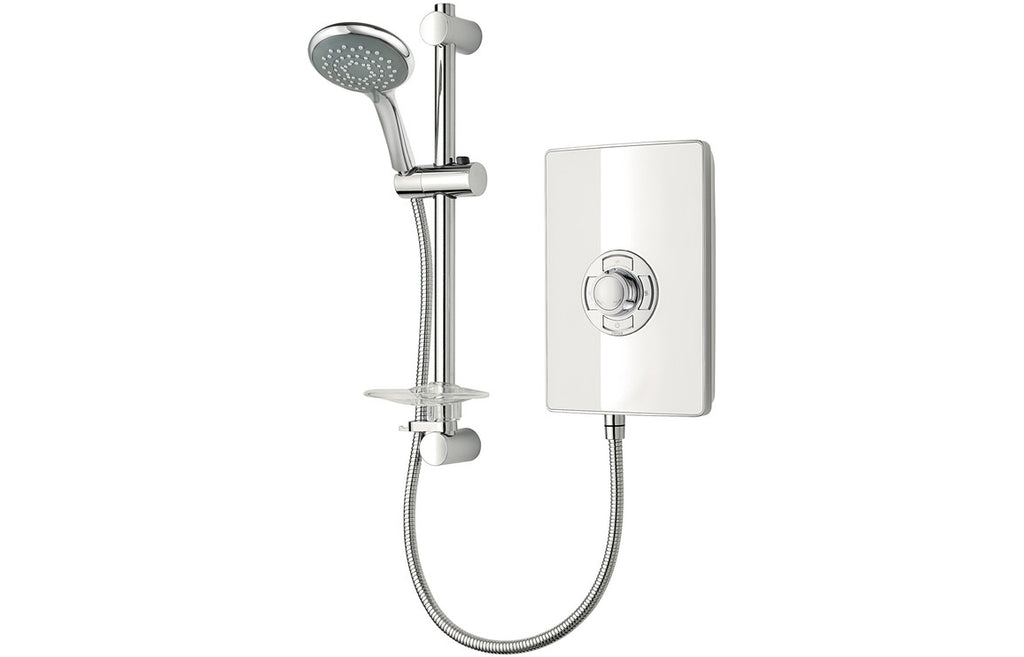 Triton Aspirante Electric Shower - White Gloss-Electric Showers-DICE0036-8.5kW-