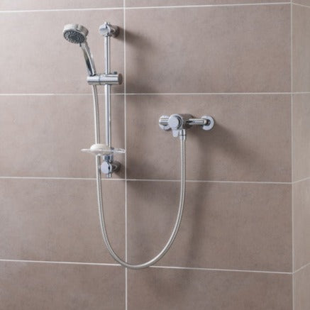 Triton Dene Concentric Thermostatic Mixer - Chrome-Shower Rail Kits-DICM0264-