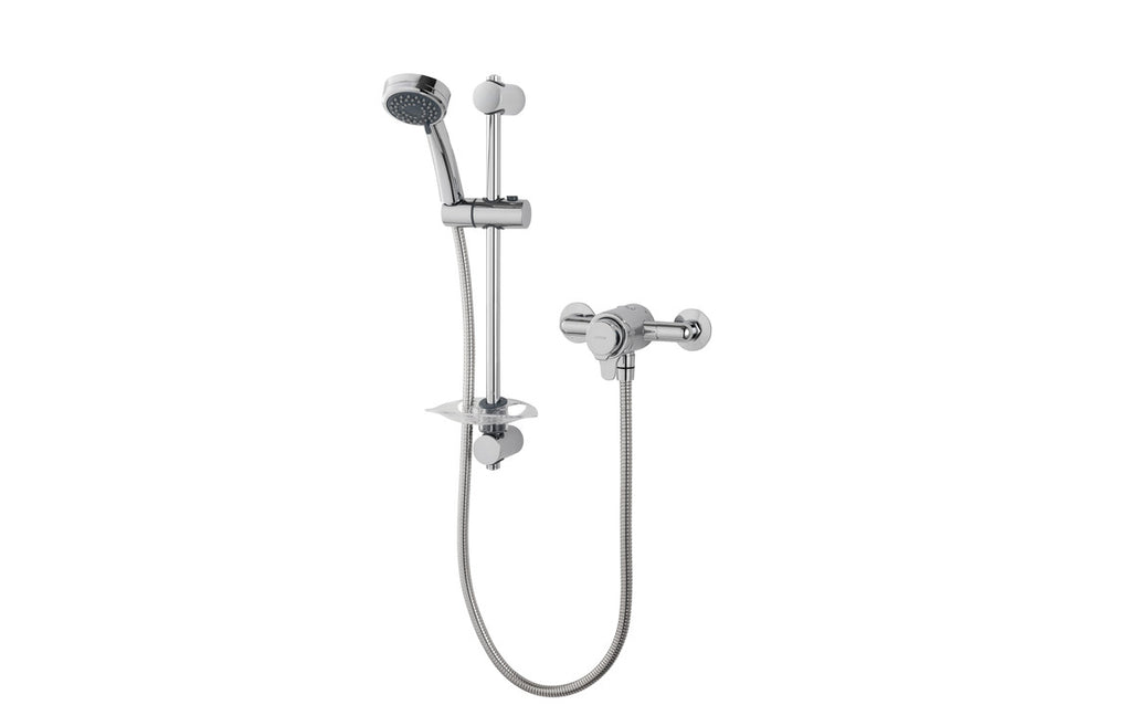 Triton Dene Concentric Thermostatic Mixer - Chrome-Shower Rail Kits-DICM0264-