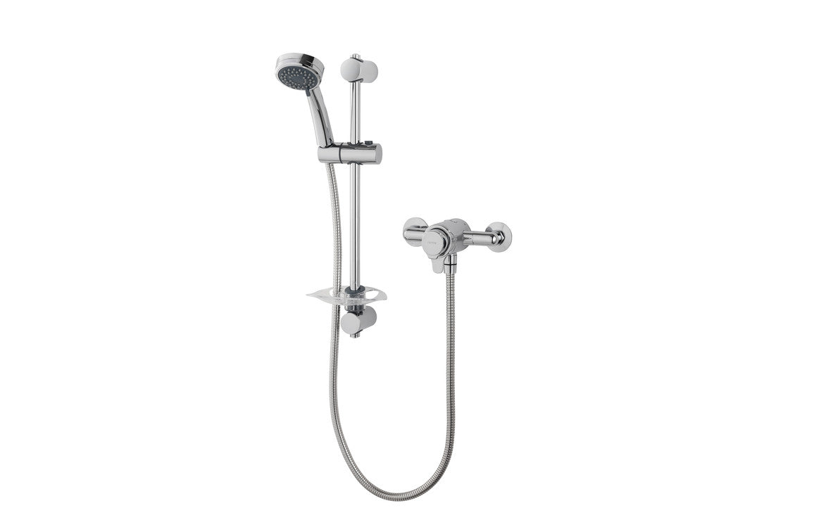 Triton Dene Concentric Thermostatic Mixer - Chrome-Shower Rail Kits-DICM0264-