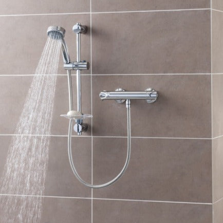 Triton Dene Cool-Touch Thermostatic Bar Mixer Shower - Chrome-Shower Rail Kits-DICM0270-