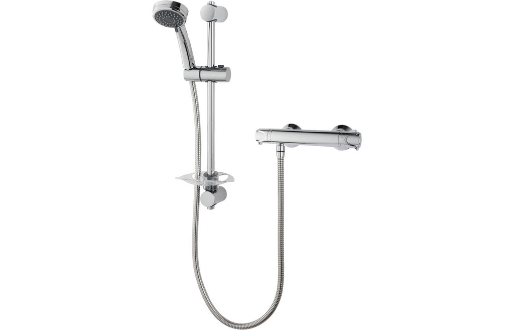 Triton Dene Cool-Touch Thermostatic Bar Mixer Shower - Chrome-Shower Rail Kits-DICM0270-