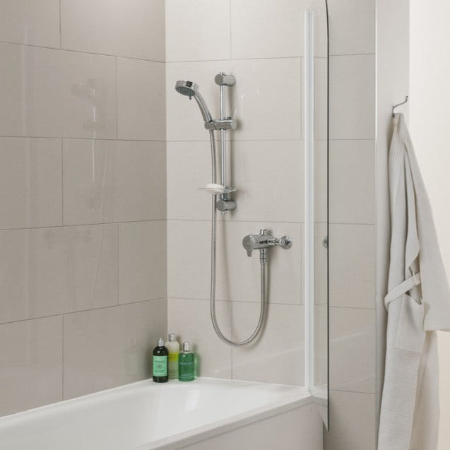 Triton Dene Sequential Thermostatic Mixer - Chrome-Shower Rail Kits-DICM0266-