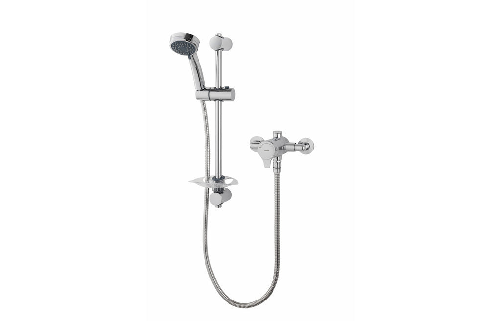 Triton Dene Sequential Thermostatic Mixer - Chrome-Shower Rail Kits-DICM0266-