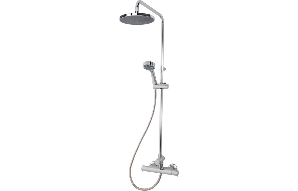 Triton Dene Thermostatic Bar Mixer Shower with Diverter - Chrome-Shower Rail Kits-DICM0262-