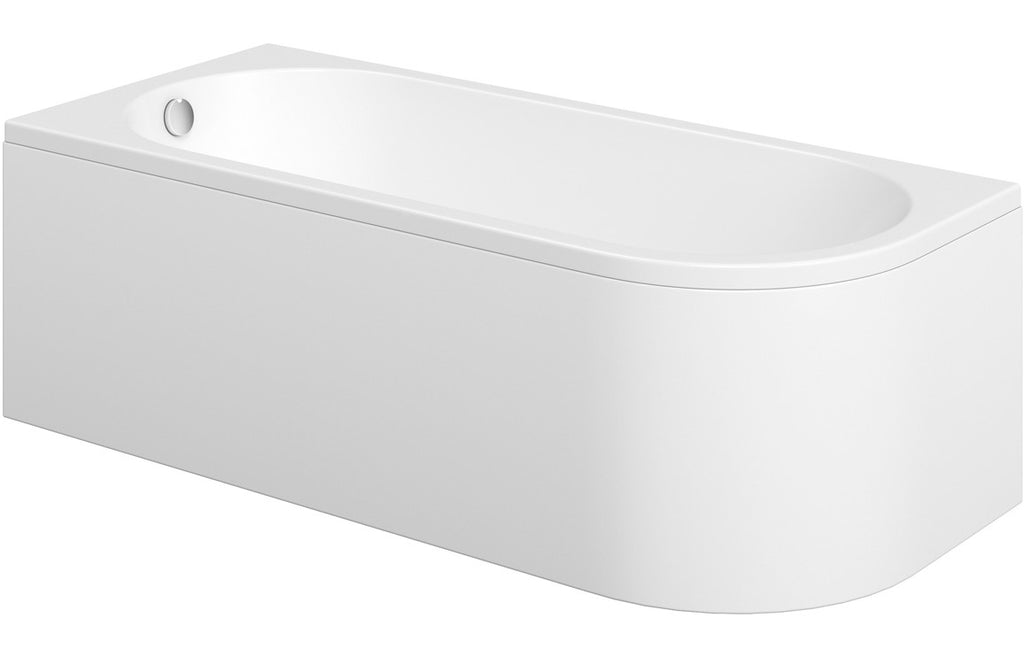 Trojan J Shape Bath 1500x750mm-Baths-CAPAB0492-Left Hand-