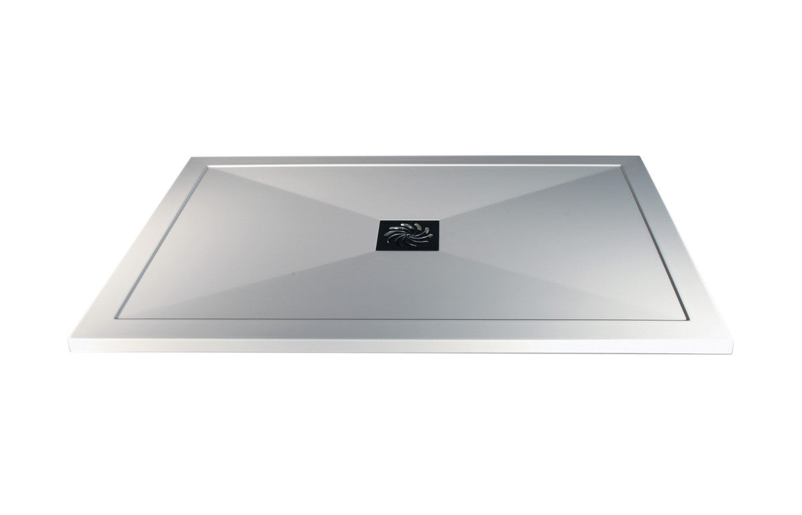 Ultra-Slim Anti Slip Rectangular Shower Tray & Waste-Shower Trays-DIETP1426-1000mm-760mm-