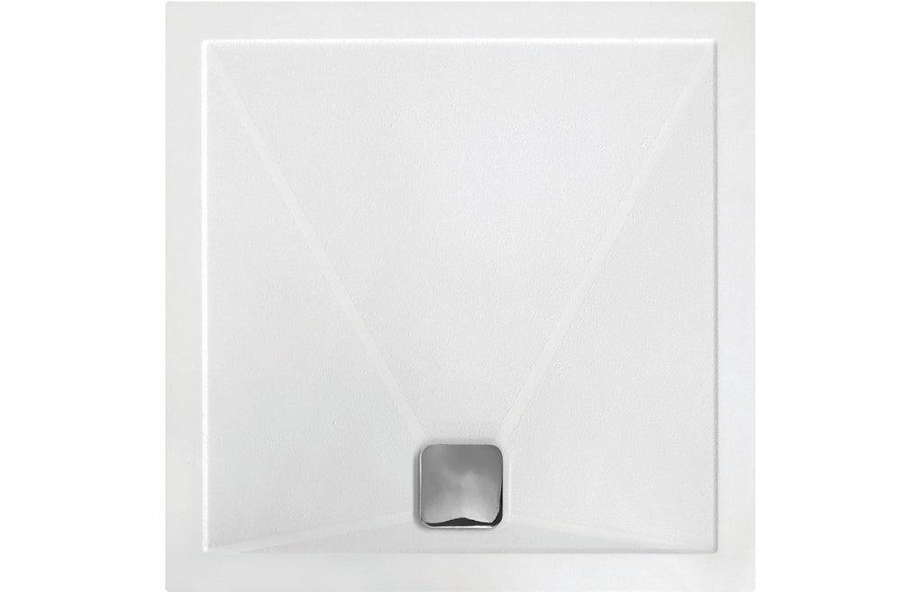 Ultra-Slim Square Shower Tray & Waste-Shower Trays-DIETP8002-800x800mm-
