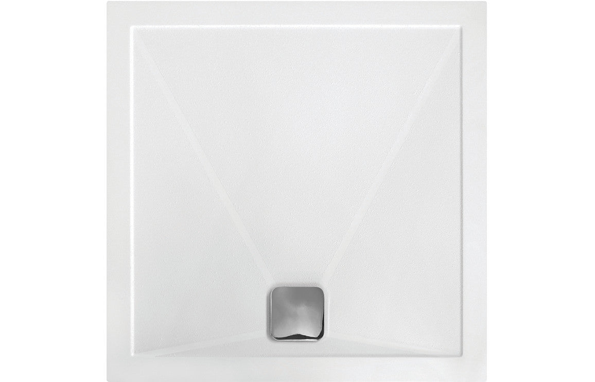 Ultra-Slim Square Shower Tray & Waste-Shower Trays-DIETP8002-800x800mm-