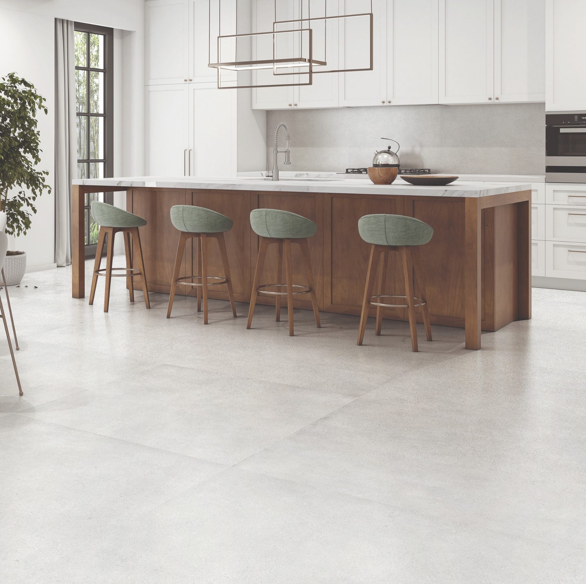 Uptown Light Grey Porcelain Floor Tile 100x100cm