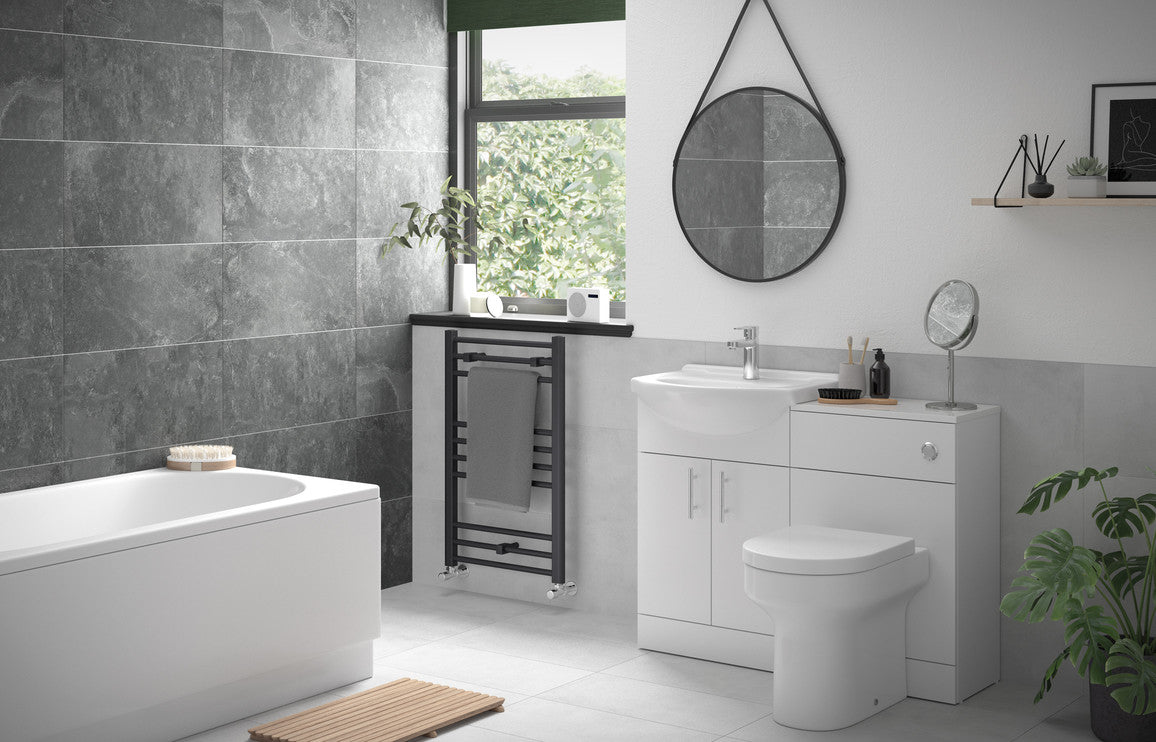 Vallia Basin Unit & WC Unit Pack 1060mm - White Gloss-Bathroom Furniture-CAPVALLIA-