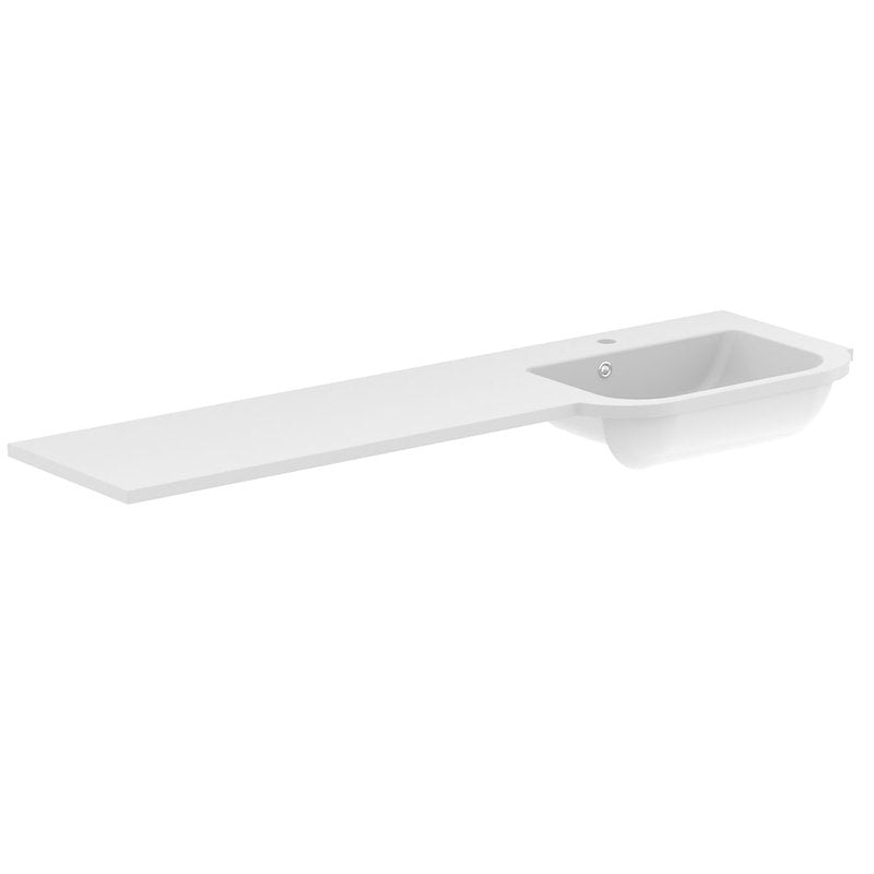 Veldaeu Derwent Cast Plus 1542mm Semi Recessed Wing Basin - Slimline Right Bowl-373712-