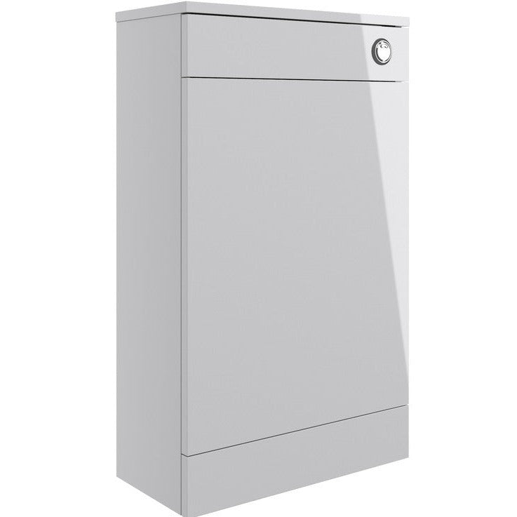 Vista Floor Standing WC Unit 500mm Grey Gloss-Bathroom Furniture-DIFTT2120-
