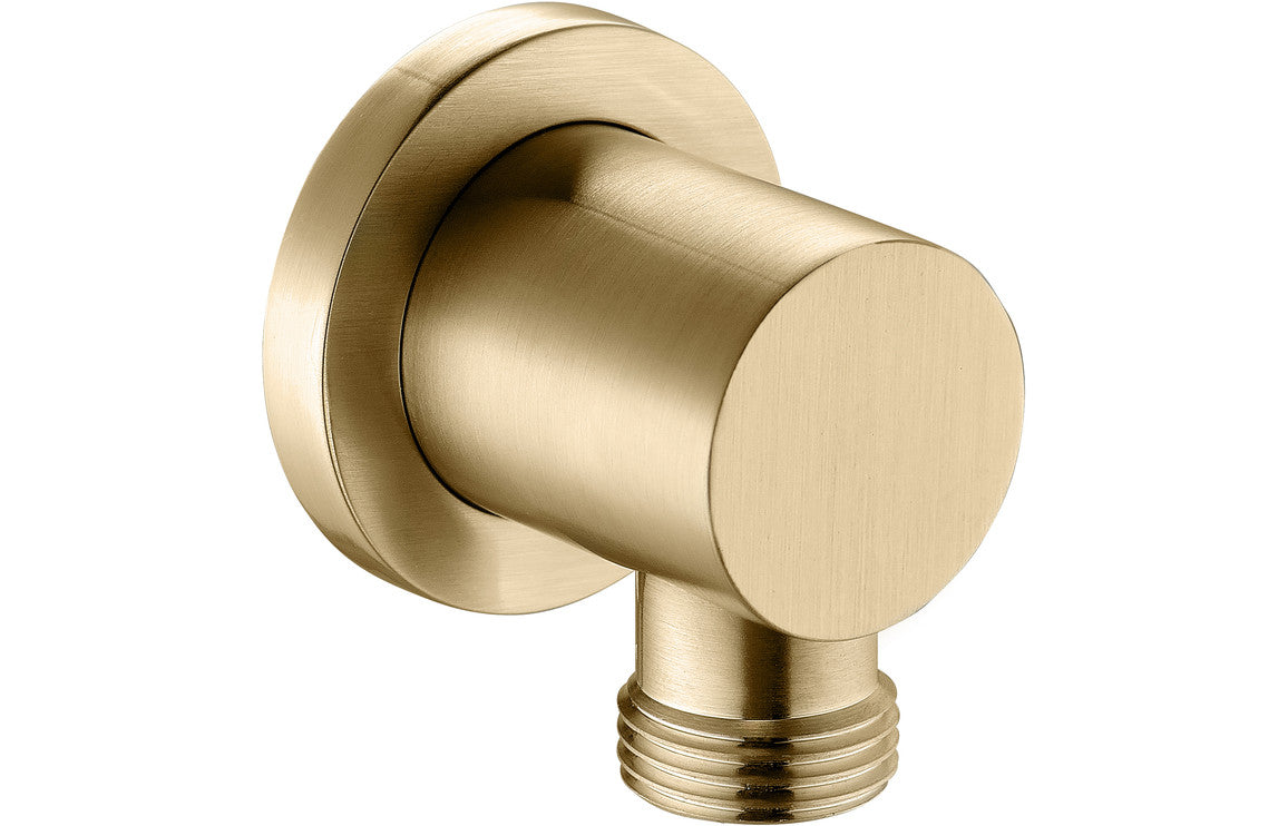 Wall Outlet Elbow - Brushed Brass-Shower Accessories-DICM0704-