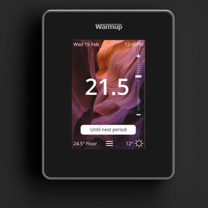 Warmup 6iE Smart Wi-Fi Thermostat-Heating-DIUH0016-Black-
