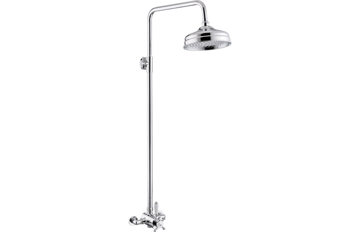 Warwick Traditional Shower Pack - Concentric Single Outlet Shower Valve & Overhead Kit-Shower Sets-DICM0590-