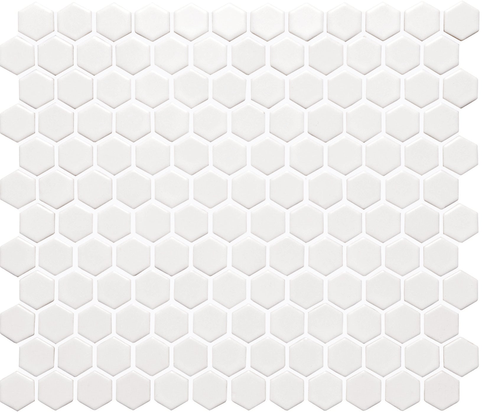 White Honeycomb Mini Hexagonal Mosaic Floor & Wall Tile 30x26cm-