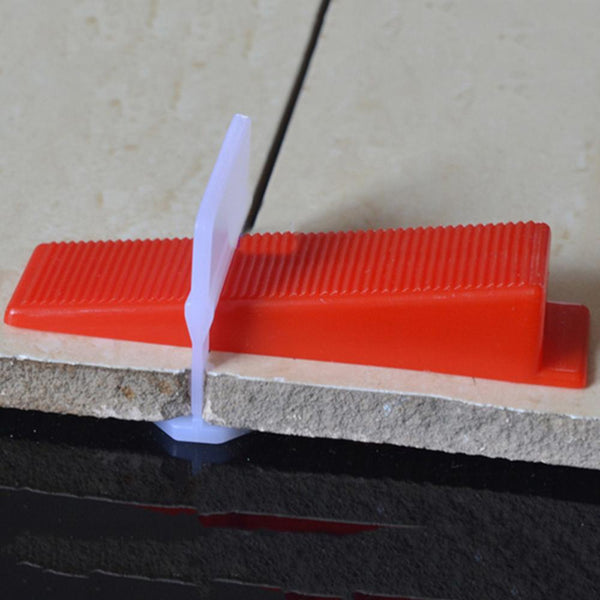 Small Plastic Tile Spacers : 100 X Mini Red Wedges - View #5
