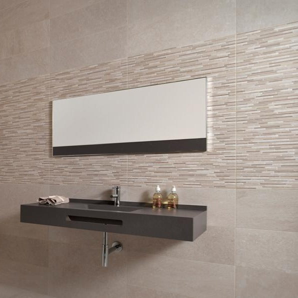 Concept Almond Decor Ceramic Wall Tile 25x70cm
