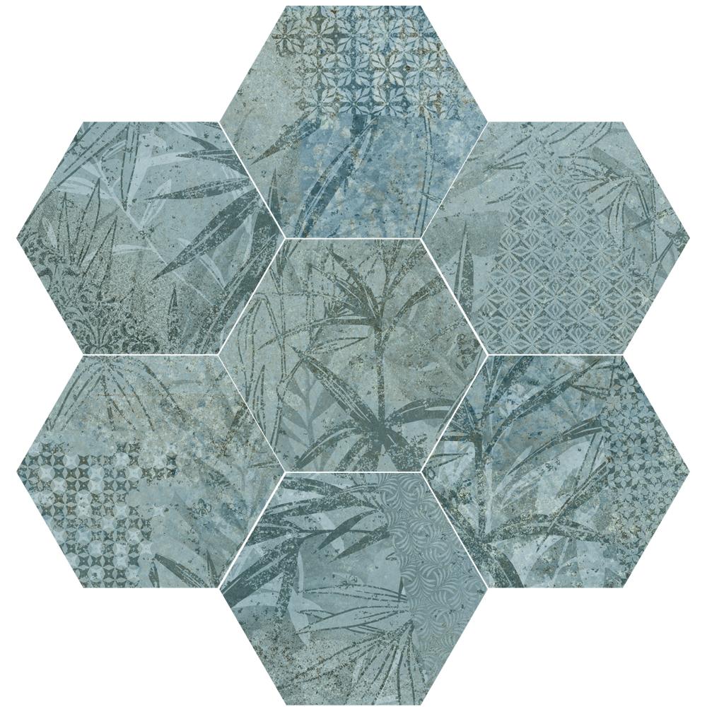Dune Magnet Tropic Hexagon Mint Wall & Floor Tile 15x17cm