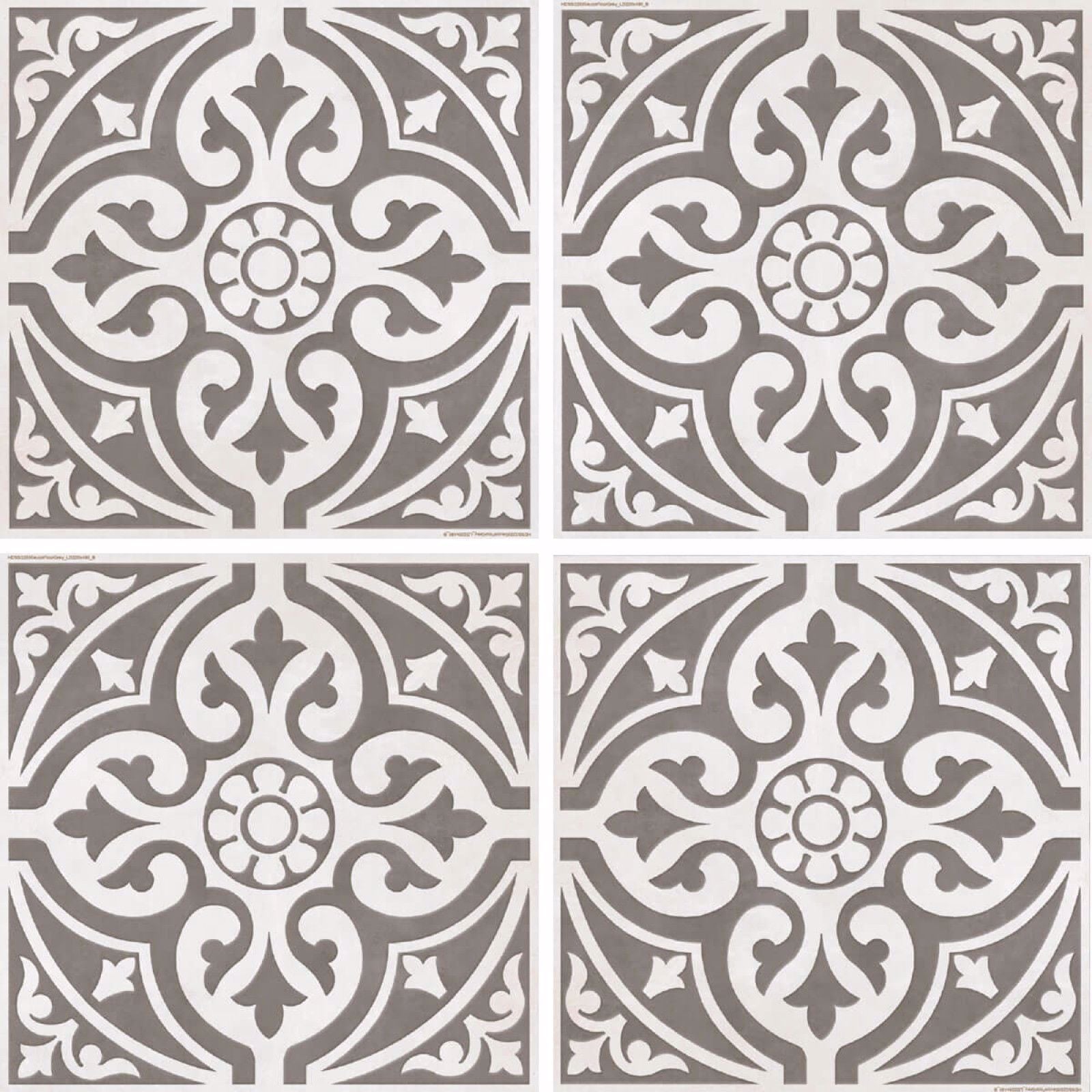 Victoria Grey Satin Floor Tile 33cmx33cm