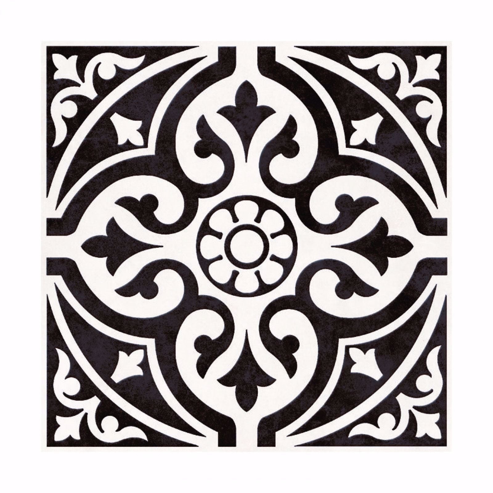 Victoria Black Satin Floor Tile 33cmx33cm