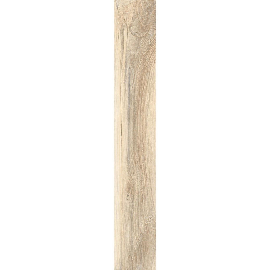 La Foresta Cream Wood Effect Porcelain Tile 15x100cm