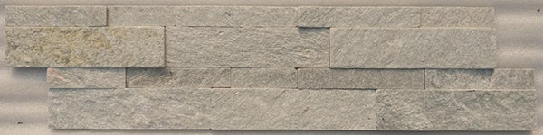 Splitface Snow White Natural Stone Wall Cladding 15x60cm