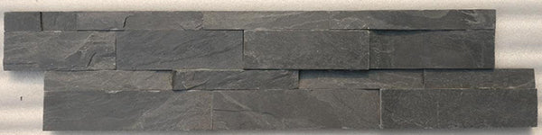 Splitface Black Natural Stone Wall Cladding 15x60cm