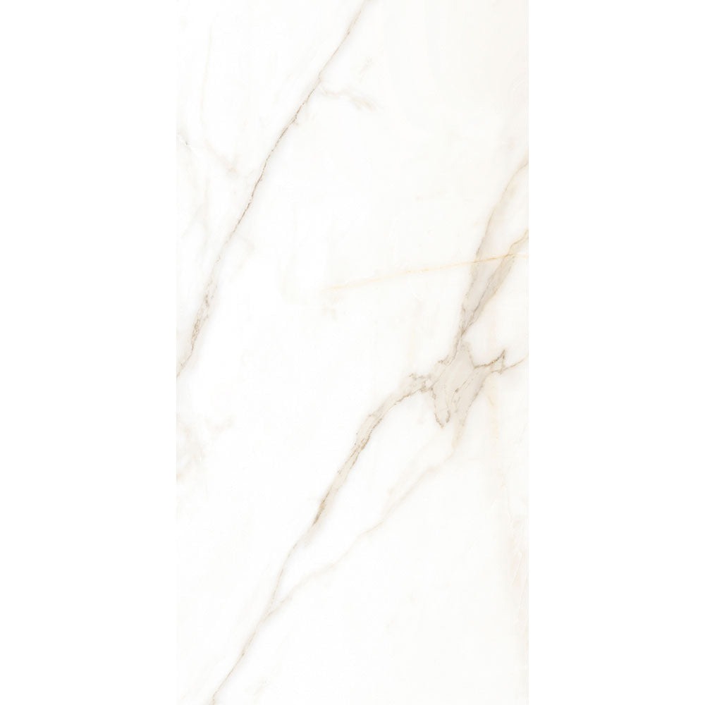 Tholos Gold Marble Effect Polished Porcelain Tile 60x120cm-Verona-P11608