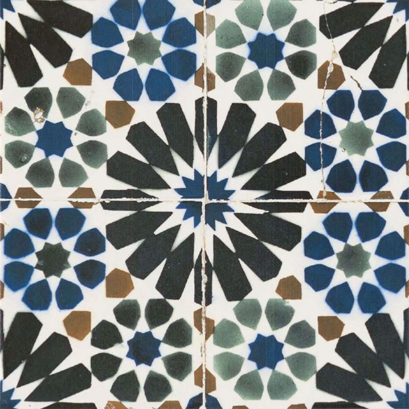 Morocco Multi Colour Pattern Tile 20x20cm