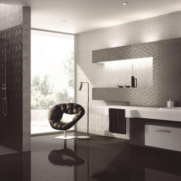 Azteca Smart Black Porcelain Tile 60x60cm