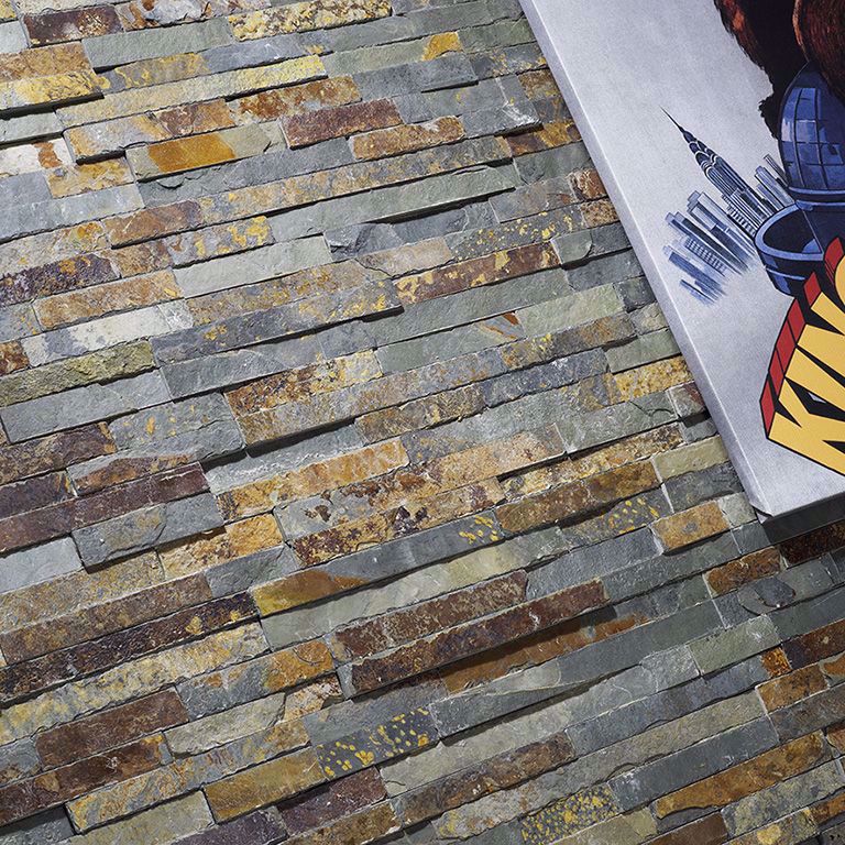 Splitface Multi Colour Natural Slate Cladding 10x36cm