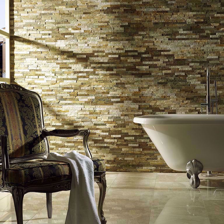 Splitface Oyster Natural Slate Cladding 10x36cm