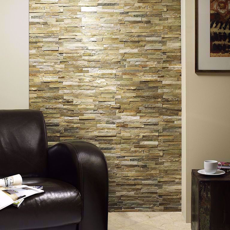 Splitface Oyster Natural Slate Cladding 10x36cm