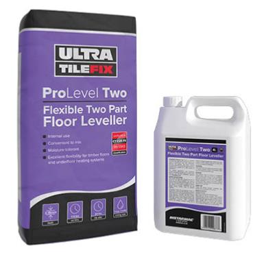 Ultra Floor Levelling Compound ProLevel Two High 20kg and 4 litre Bottle