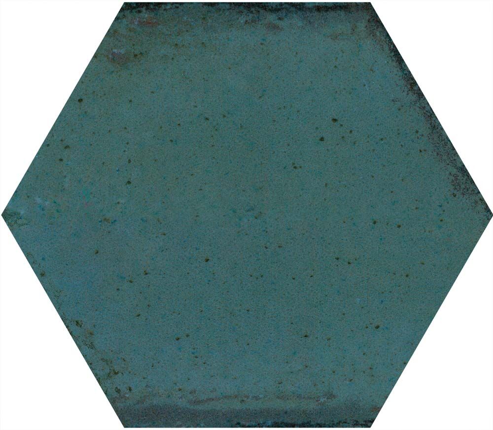 Hope Blue Hexagon Gloss Ceramic Wall Tiles 15x17.3cm