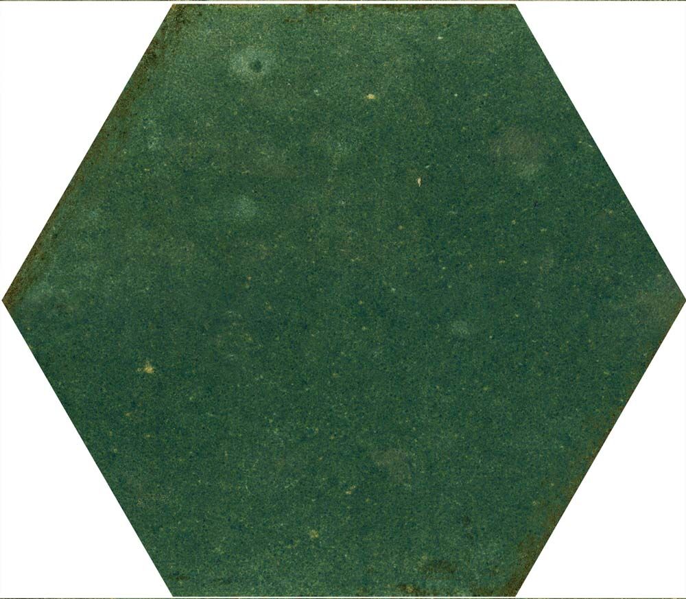 Hope Green Hexagon Gloss Ceramic Wall Tiles 15x17.3cm