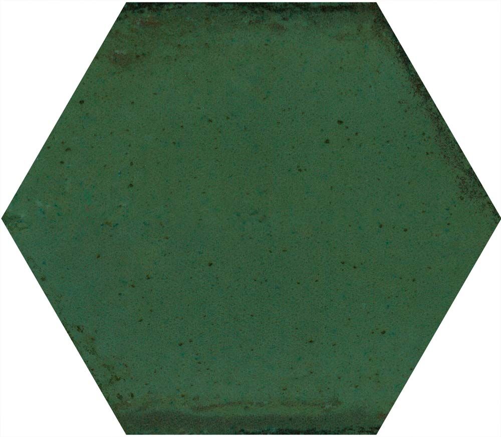 Hope Green Hexagon Gloss Ceramic Wall Tiles 15x17.3cm