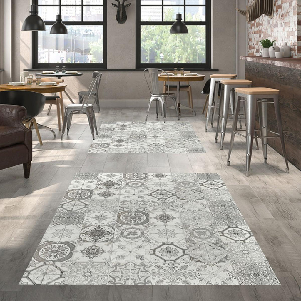 Morocco Grey Pattern Tile 20x20cm-Tile