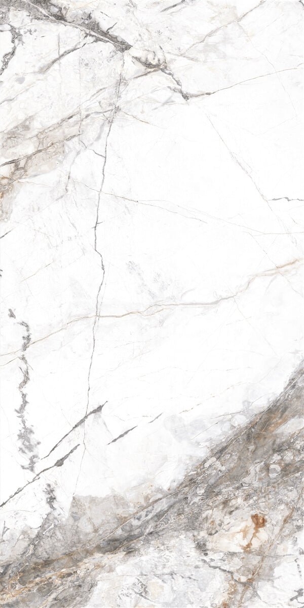 Yurtbay Invisible Marble Effect Gloss Porcelain Tile 60x120cm