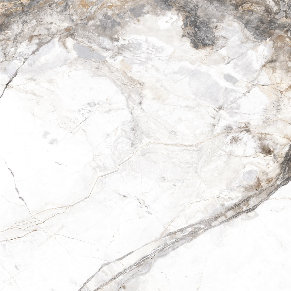 Yurtbay Invisible Satin Porcelain Marble Effect Tile 60x60cm